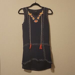 THML Dark Blue Bohemian sleeveless dress Size Small
